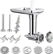 🔪 kitchenaid stand mixer metal food grinder attachment with sausage stuffer tubes - durable meat grinder food processor attachment for kitchenaid, enhanced with versatile accessories logo