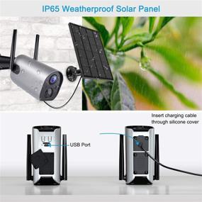 img 1 attached to ⚡️ Waterproof Solar Panel for Zumimall Outdoor Wireless Camera GX1S/Q1PRO - Continuous Power Supply with 10ft Charging Cable (No Camera)