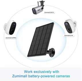 img 3 attached to ⚡️ Waterproof Solar Panel for Zumimall Outdoor Wireless Camera GX1S/Q1PRO - Continuous Power Supply with 10ft Charging Cable (No Camera)
