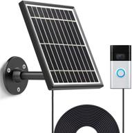 🏡 солнечная панель для видеодомофона 1 и нового поколения (2020 выпуск - 1080p) - водонепроницаемая, непрерывное зарядка, максимальный выход 5v/3.5w - включает надежное крепление на стену и кабель питания длиной 5.0м/16фт логотип