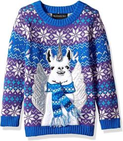 img 1 attached to Blizzard Bay Hanukah Christmas Sweater Boys' Clothing