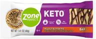 🥧 zone perfect keto bars: delicious peanut butter pie flavor, 3g net carbs, 1g sugars, 20 bars, perfect for low-carb diets! logo