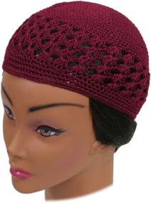 img 1 attached to 🧶 SSK Knit Kufi Hat - Shoe String King Koopy Cap - Crochet Beanie