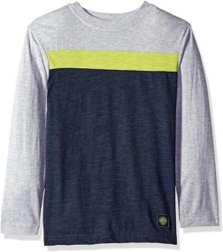 img 1 attached to 👕 Boys' Long Sleeve Striped Crew Neck T-Shirt by U.S. Polo Assn.