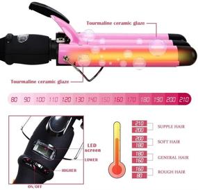 img 2 attached to Curling Professional Temperature Display Tourmaline Hair Care in Styling Tools & Appliances