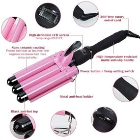 img 3 attached to Curling Professional Temperature Display Tourmaline Hair Care in Styling Tools & Appliances