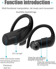 img 3 attached to 🎧 Беспроводные стереонаушники True Bluetooth Earbuds Headset TWS - 24 часа воспроизведения, встроенный микрофон, одиночная/парная модель - идеальны для велосипедных прогулок, бега, занятий спортом и вождения.