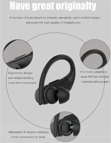 img 2 attached to 🎧 Беспроводные стереонаушники True Bluetooth Earbuds Headset TWS - 24 часа воспроизведения, встроенный микрофон, одиночная/парная модель - идеальны для велосипедных прогулок, бега, занятий спортом и вождения.