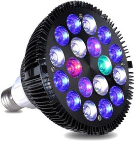 img 4 attached to 🐠 KINGBO 18W LED Aquarium Light Bulb - Full Spectrum 6 Band Refugium Light for Optimal Growth of Coral Reef, Saltwater Tank Plants