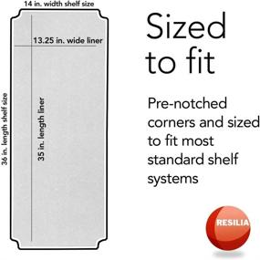 img 3 attached to 🔒 Clear Vinyl Shelf Liner Set - 5 Pack, 14"x36", Heavy Duty, Made in USA, for Kitchen, Bathroom, Garage Storage - RESILIA Wire Shelving Units