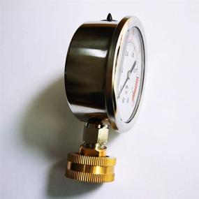 img 2 attached to 🔎 YZM Stainless Steel 304 Single Scale Liquid Filled Pressure Gauge: Brass Internals for Reliable Test, Measurement & Inspection