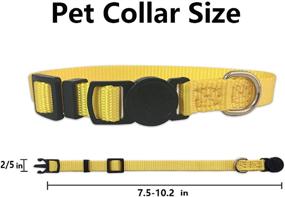 img 1 attached to 🐶 Newborn Puppy ID Collar Set: 14 Soft Nylon Adjustable Breakaway Safety Whelping Litter Collars with Record Keeping Charts