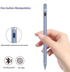 img 2 attached to 🖊️ Touch Screen Stylus Pens - Active Digital Pencil for iPad/iPad Pro/Air/Mini/iPhone/Other Tablets - Drawing & Writing (Haze Blue)