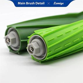 img 1 attached to 🧹 Lemige 4 Sets of Multi-Surface Rubber Brush Rollers for iRobot Roomba: Compatible with i&j&e Series + j7+/Plus E5 E6 E7 Robot Vacuum Cleaner