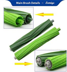img 3 attached to 🧹 Lemige 4 Sets of Multi-Surface Rubber Brush Rollers for iRobot Roomba: Compatible with i&j&e Series + j7+/Plus E5 E6 E7 Robot Vacuum Cleaner