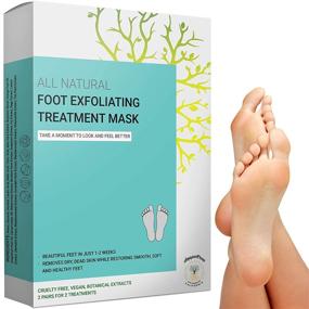 img 4 attached to 👶 Baby Soft Feet Foot Peel Mask - Natural Fruit Acid Exfoliating Peeling Mask - Callus and Dead Skin Remover for Pedicure - Formulated in San Francisco (2 Pairs)