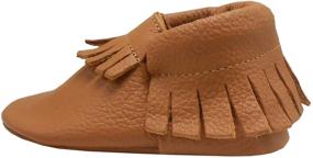 img 2 attached to 👦 Boys' SAYOYO Leather Moccasin Prewalker Slippers Shoes