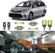 🚗 lighsta led interior light kit package with license plate lights and install tool - super bright white leds for toyota sienna model years 2011-2021 logo