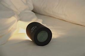 img 3 attached to ⏰ Gingko Edge Light Alarm Clock: Motion Activated Modes & Soft Dimmable Ambient Light, Rechargeable - Black
