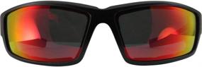 img 4 attached to 🕶️ Ultimate Protection and Style: Global Vision Sly Sport Padded Riding Sunglasses in Black with G-Tech Red Mirror Lens