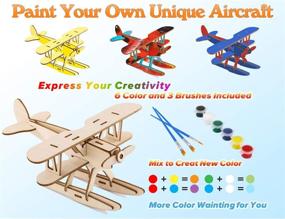 img 3 attached to YISUYA Puzzles Wooden Educational Airplane