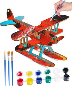 img 4 attached to YISUYA Puzzles Wooden Educational Airplane