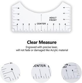 img 1 attached to PanderHecop 9Pcs T-Shirt Ruler Guide Tool Set: Perfect Alignment for Design Centering- Adult, Youth, Toddler, and Infant Sizes