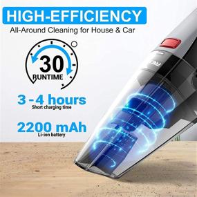 img 2 attached to 🧹 Convenient Cordless Handheld Vacuum: Rechargeable for Hassle-Free Household Cleaning