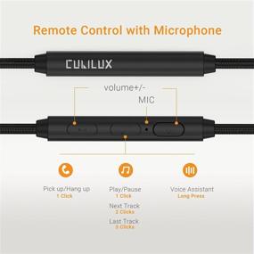 img 2 attached to 🎧 Premium Cubilux 3.5mm Headphone Replacement Cable with Microphone - Compatible with Sony WH-1000XM4/XM3/XM2, Skullcandy Crusher Hesh 3/2 & More - 4 Ft Braided Audio AUX Cord