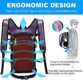 img 3 attached to 🎒 INOXTO Hydration Pack Backpack: Small Cycling Hiking Backpack with 2L Water Bladder for Women Men