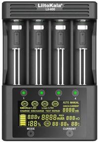 img 4 attached to LiitoKala Lii-600 Battery Charger: Fast Charging 18650, 26650, 21700, AA, AAA Batteries with LCD Display and Capacity Testing