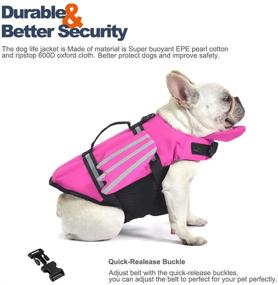 img 2 attached to Dog Life Jacket: Pet Floatation Vest for Swimming, Pool, Beach, and Boating - Lifesaver Preserver Swimsuit with Handle for Dogs of All Sizes