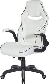 img 3 attached to 🕹️ Xeno Ergonomic Adjustable Gaming Chair by OSP Home Furnishings - White with Black Accents for Ultimate Comfort and Style