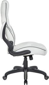 img 1 attached to 🕹️ Xeno Ergonomic Adjustable Gaming Chair by OSP Home Furnishings - White with Black Accents for Ultimate Comfort and Style