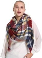 🧣 chunky scarves with stylish tassels: fashionable women's accessories for wrapping and warmer scarves logo