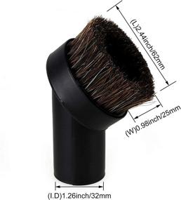 img 1 attached to 🐴 25mm Horse Hair Round Dust Brush - 1.25-inch Vacuum Attachment Replacement by RDEXP