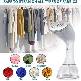 img 1 attached to 👕 YYRIJOP Handheld Garment Steamer with 380ml Water Tank - 1350W Fast Heat-up for Home and Travel - Fabrics Wrinkles Remover with Fabric Brush - Steamers for Clothes