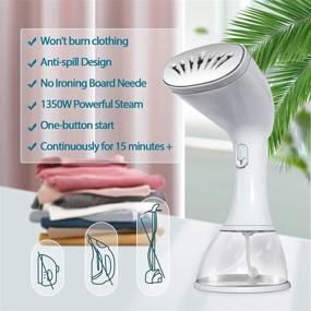 img 3 attached to 👕 YYRIJOP Handheld Garment Steamer with 380ml Water Tank - 1350W Fast Heat-up for Home and Travel - Fabrics Wrinkles Remover with Fabric Brush - Steamers for Clothes
