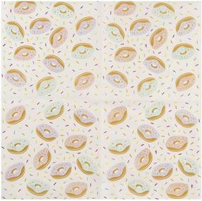 img 1 attached to 🍩 Donut Birthday Party White Paper Napkins - 6.5 x 6.5, 150 Pack