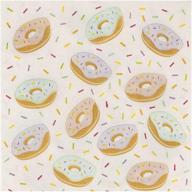 🍩 donut birthday party white paper napkins - 6.5 x 6.5, 150 pack logo