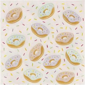 img 4 attached to 🍩 Donut Birthday Party White Paper Napkins - 6.5 x 6.5, 150 Pack