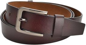 img 2 attached to 👖 Premium Men's Genuine Leather Waist Accessories for Casual & Regular Wear