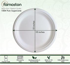 img 2 attached to Premium Quality 10” White Round Paper 🍽️ Plates - 100% Compostable, Heavy-Duty, 75-Plate Disposable Dinner Set