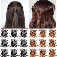 🌸 premium medium hair claw clips- set of 18 brown and black hair jaw clips for women with medium or thick hair logo