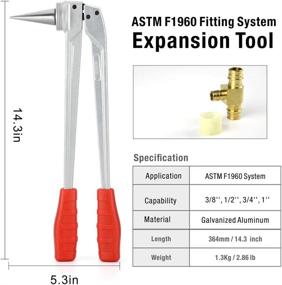 img 3 attached to 🔧 IWISS F1960 Expansion Tool with PEX Cutter & Expansion Heads for Uponor ProPex Type Rings - 3/8'', 1/2'', 3/4'', 1''