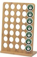 🎋 bamboo coffee pod holder - k cups organizer for countertop storage, 35 pod display rack, coffee pod storage solution логотип