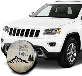 img 1 attached to 🚗 HAINANBOY Portable Wheel Covers - Weather-Proof Spare Tire Covers for Trailer, RV, SUV, Truck, Camper - Travel Trailer Accessories, Available in Sizes 14, 15, 16, and 17 Inch