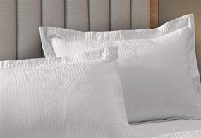 img 3 attached to 🏨 Courtyard by Marriott Textured Coverlet - Exclusively Designed Lightweight Queen-size Wash-Activated Ripple Texture Bedspread in White