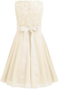 img 3 attached to 🌺 Agoky Kids Girls Sequined Sleeveless Flower Girl Dress: Perfect for Weddings and Bridesmaid Parties