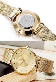img 2 attached to 💎 Stylish SHENGKE Simple Analog Mesh Women's Watch - Stainless Steel Band for Anniversary Gift